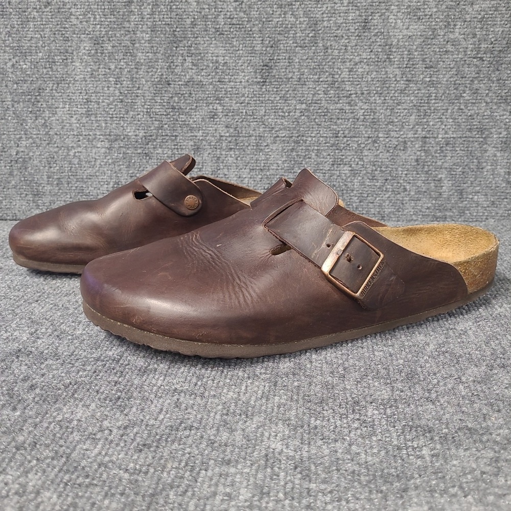 Birkenstock Boston Men's Oiled Leather Clogs - Habana Brown EU 47 / US 14